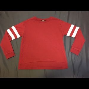 H&M Divided Burgundy Crew Neck